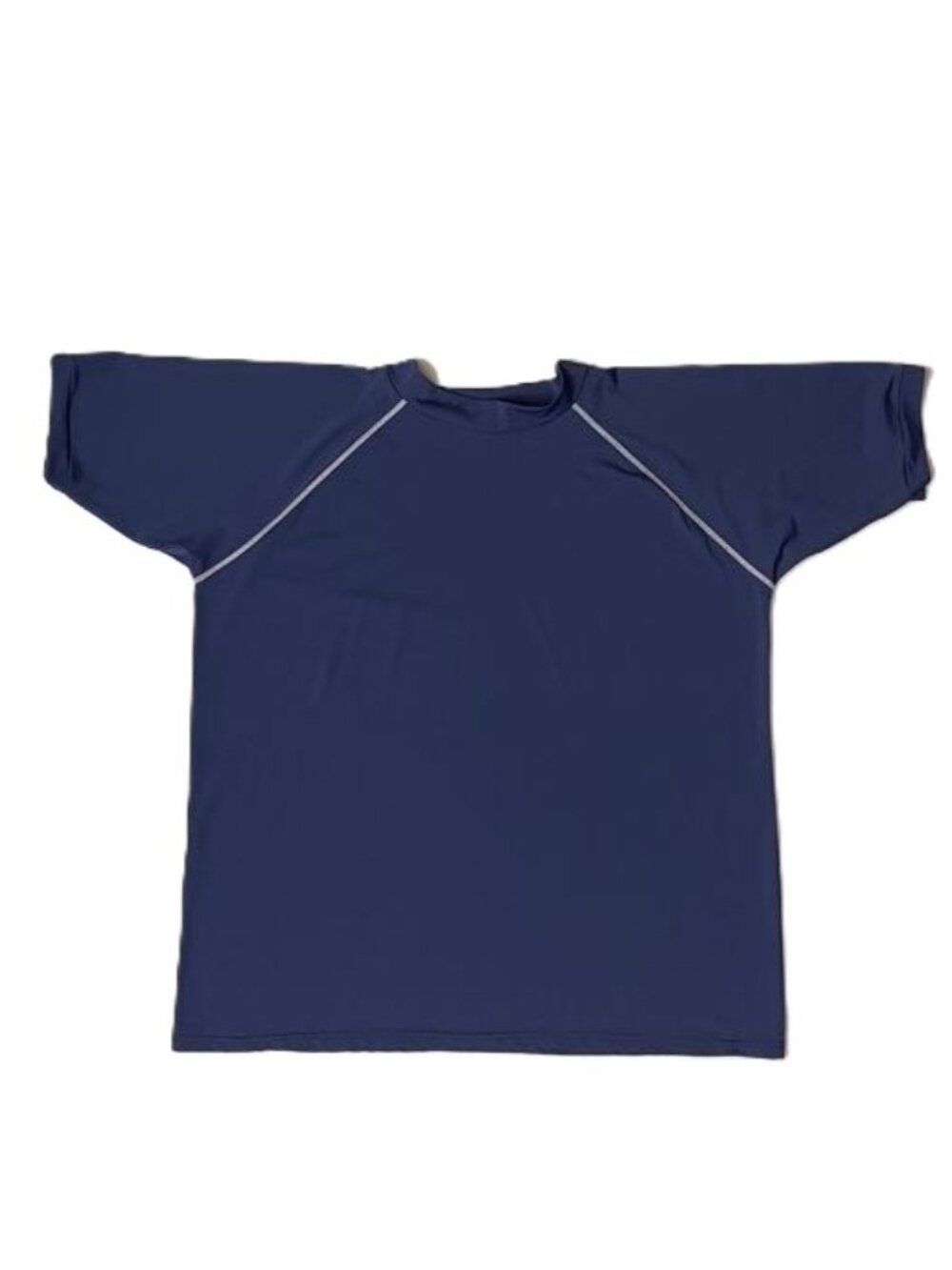 Solartex Sun Gear Swim Shirt Men 5X Big Tall Blue USA Made Raglan Short Sleeve